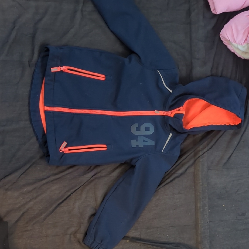 Kids Navy and Orange Raincoat